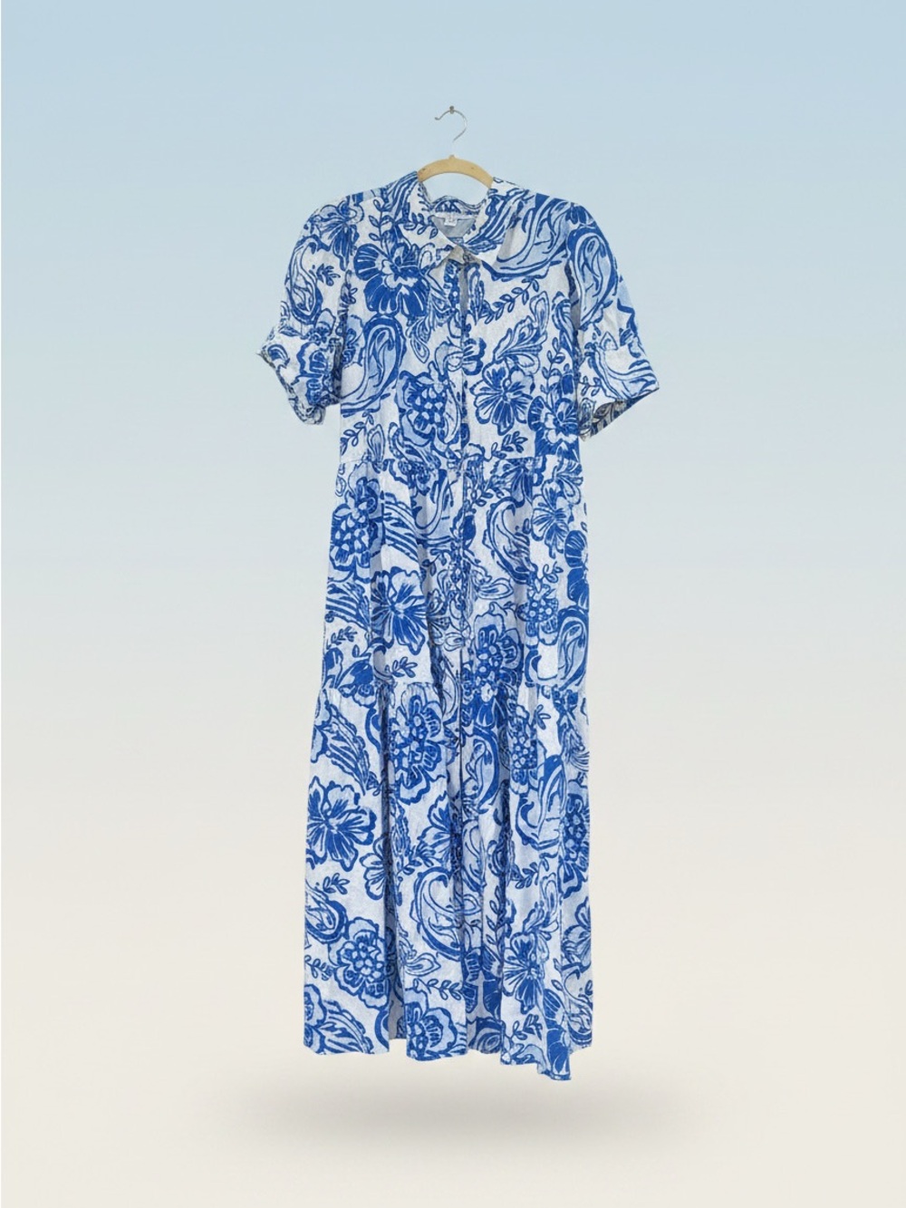 crown & ivy Blue and White Floral Maxi Dress - Picture 2 of 4